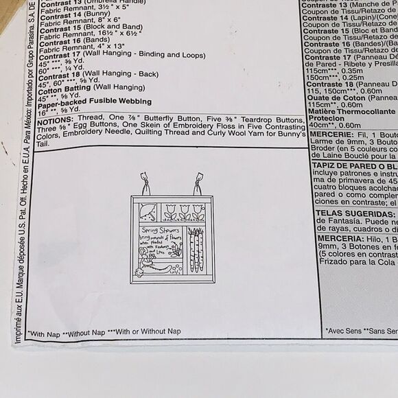 McCall's Crafts Pattern M5077 Spring Wall Hanging or Quilt Block Cheryl Haynes - Picture 7 of 7